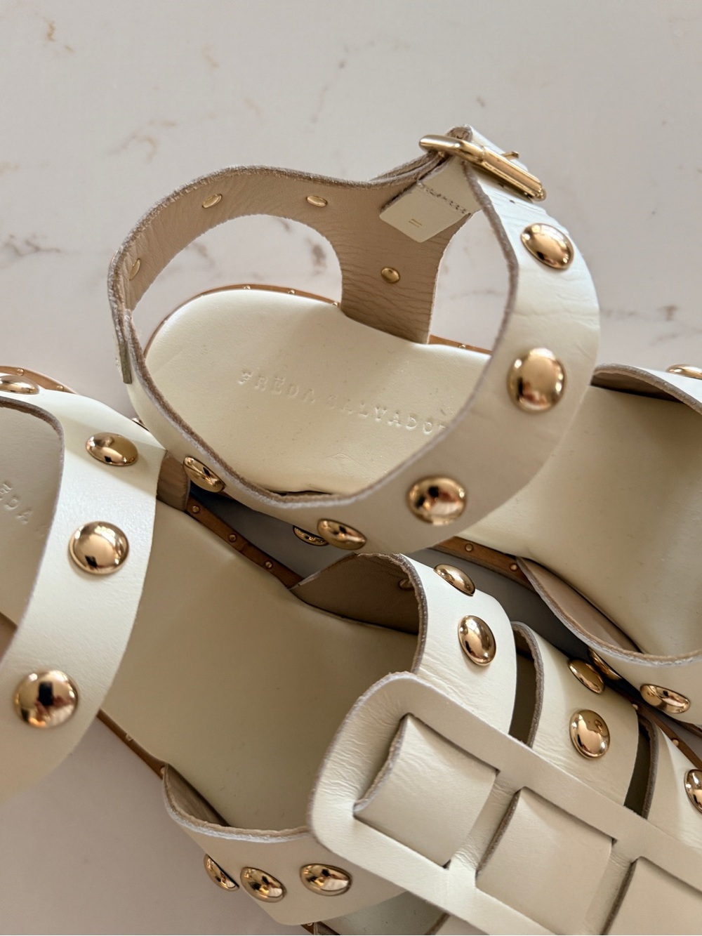 Freda Salvador Cream Studded Fisherman Sandals - Picture 5 of 5